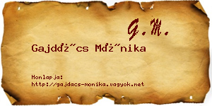 Gajdács Mónika névjegykártya